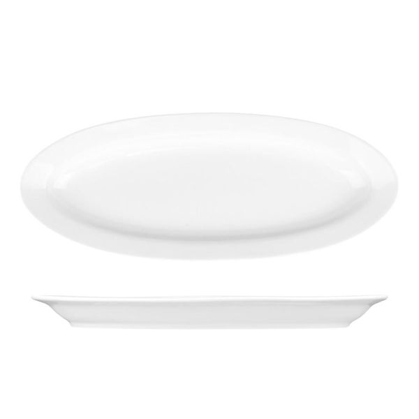 Блюдо овальное 40*16 см h3,5 см белое фарфор P.L. Proff Cuisine [1]