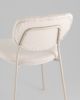 Стул обеденный Gigi шенилл бежевый кремовые ножки