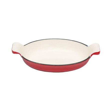 Сковорода для подачи 26*15 см 600 мл овальная эмаль чугун 2 ручки P.L. Proff Cuisine