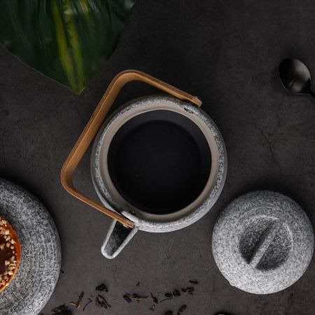 Чайник 360 мл d 12,9 см h8 см дерев. ручка Stone Untouched Taiga P.L. Proff Cuisine [1]