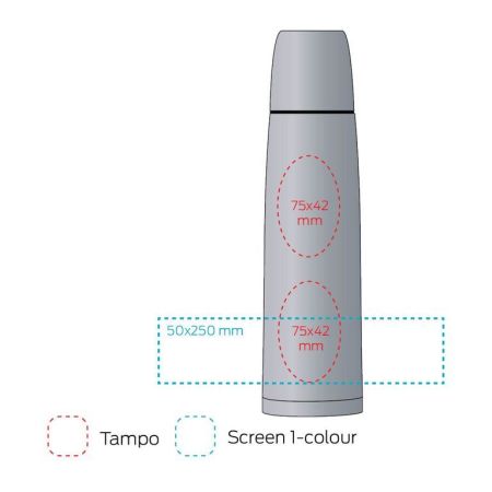 Термос 1 л черный, нержавеющая сталь