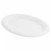Тарелка овальная Bionic 26,3*19,9*2 см, белая, сахарный тростник, 50 шт, Garcia de Pou