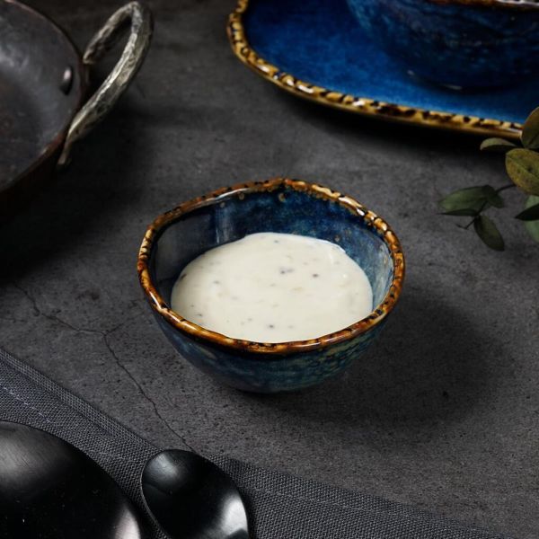 Соусник  80 мл d 7,6 см h4 см круглый фарфор Aqua Blue P.L. Proff Cuisine [6]