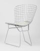 Стул обеденный Bertoia хромированный с белой подушкой