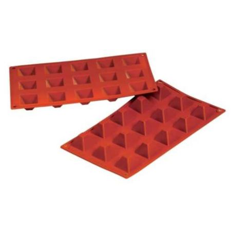 Форма кондитерская "Пирамида" 15 ячеек 36*36 мм, h 22 мм силикон (30*17,5 см) P.L.
