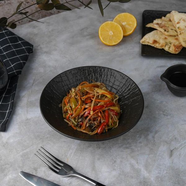 Салатник 400 мл d 18 см h5 cм Black Raw Wood P.L. Proff Cuisine [6]