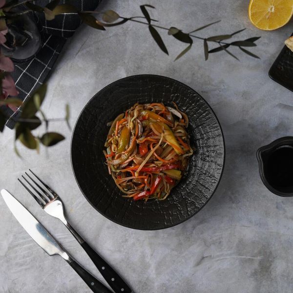 Салатник 400 мл d 18 см h5 cм Black Raw Wood P.L. Proff Cuisine [6]