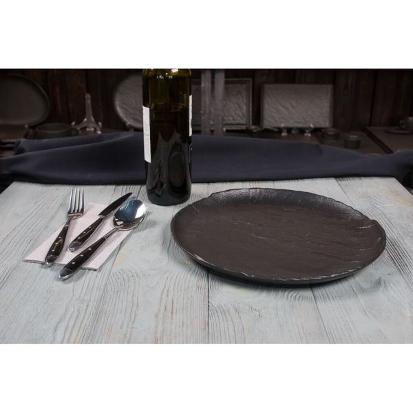 Тарелка d 29 см Uneven Side Black Raw Stellar P.L. Proff Cuisine [3]