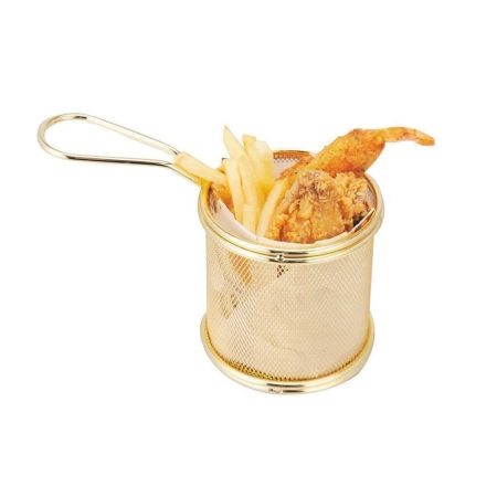 Корзинка для подачи 9*9*9 см, "Gold" нерж., P.L. Proff Cuisine