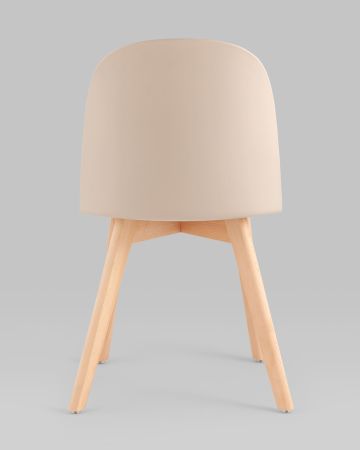 Стул Fog с подушкой бежевый деревянные ножки