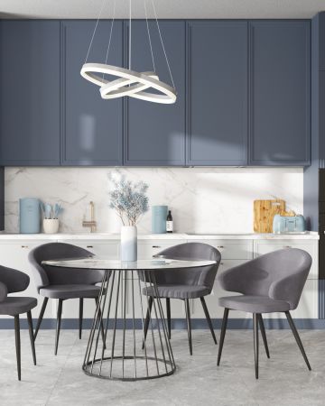 Стол обеденный Ливерпуль 120*120 стекло