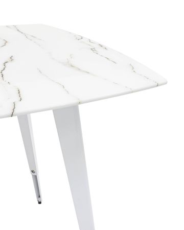 Стол обеденный Ричмонд 100*100 белый стеклянный