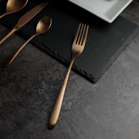 Вилка столовая 21,5 см матовая цвет светлая медь PVD Alessi-Copper P.L. [12]