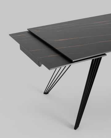 Стол обеденный Пандора раскладной 180-280*90 керамика темная