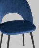 Стул Меган NEW велюр с ромбами синий