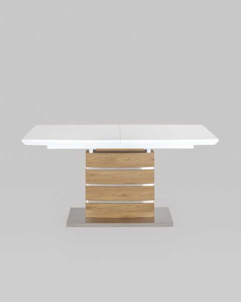 Стол обеденный Генуя раскладной 160-200*90 белый