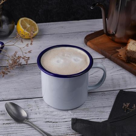 Кружка 510 мл d 10,5 см h9 см Blue Rim эмалированая сталь SUNNEX [1]