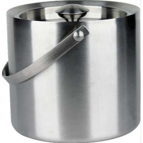 Емкость Ведро для льда 3 л d 18,5 см h17 см нерж. с крышкой P.L. - Kingtex