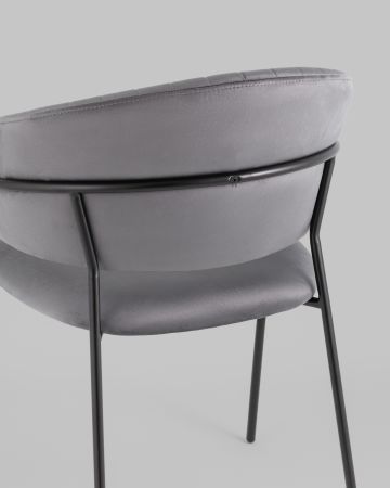 Стул Бруно велюр серый