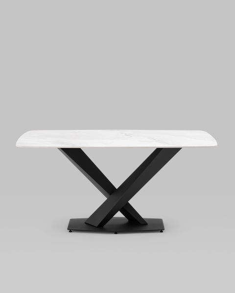 Стол обеденный Belle 160х90 белый мрамор