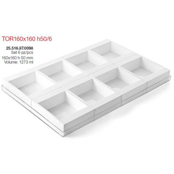 Форма кондитерская Silikomart "Квадрат" 16*16 см, h 5 см, силикон, Италия