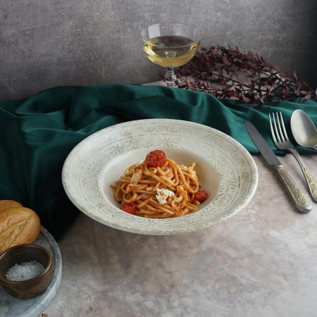 Тарелка глубокая 450 мл d 24,7 см h5,5 см изогнутый борт для пасты, для супа Antico By Bone [6]
