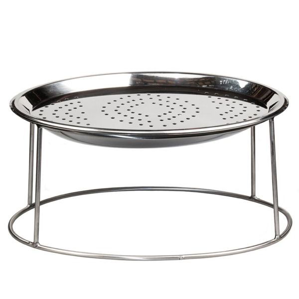 Подставка фуршетная стойка + блюдо дренаж 47,5*32 см h19 см овальная прут нерж. P.L. Proff Cuisine