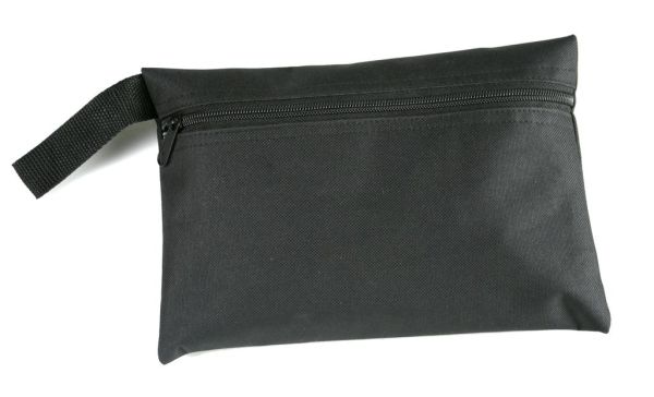 Подушка надувная под голову серая  в чехле, полиэстер/ПВХ флокированный