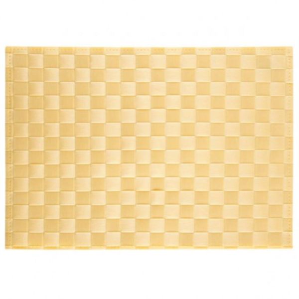 Подкладка настольная бежевая плетеная, 30,3*42,7 см, материал рафия, 12 шт