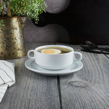 Бульонная пара 320 мл d 11 см h5,5 см белая Glory Stackable P.L. Proff Cuisine [6]