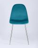 Стул Валенсия велюр темно-бирюзовый хромированные ножки