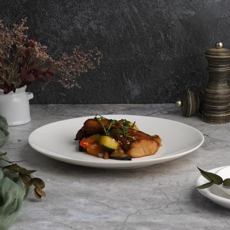 Тарелка d 25,5 см без борта белая фарфор P.L. Proff Cuisine [6]