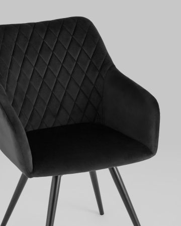 Стул вращающийся Дастин велюр черный