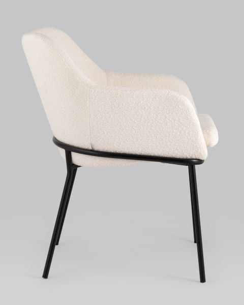 Стул Кози ткань букле молочный