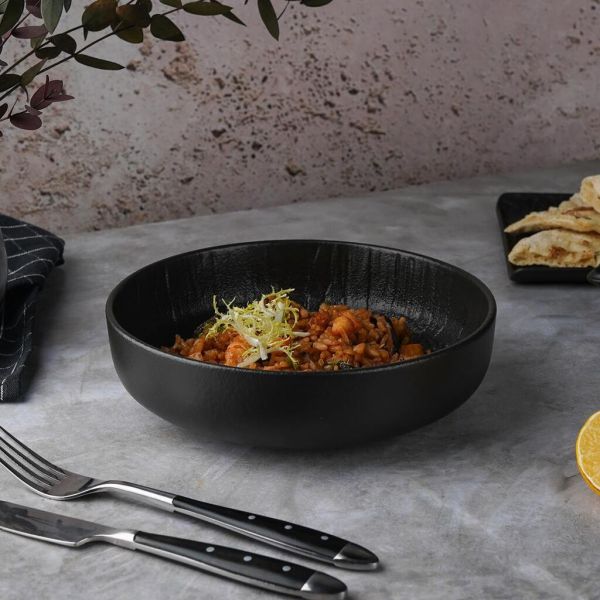 Салатник 950 мл d 20 см h5,5 cм Black Raw Wood P.L. Proff Cuisine [6]