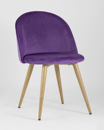 Стул Лион велюр с ромбами лиловый