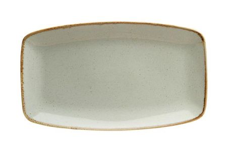 Тарелка прямоугольная 31*18 см фарфор цвет серый Seasons