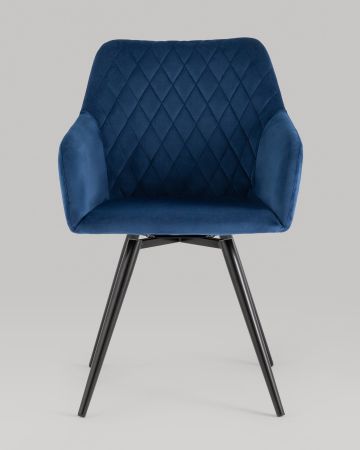 Стул вращающийся Дастин велюр синий