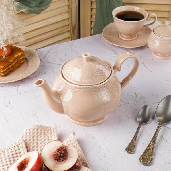 Чайник 1100 мл d 15,5 см h11,2 см Aristocrat Peach Tea Noble [1]