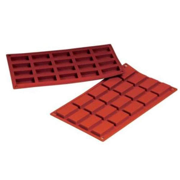 Форма кондитерская "Прямоугольник" 20 ячеек 50*25 мм, h 10 мм силикон (30*17,5см) P.L.