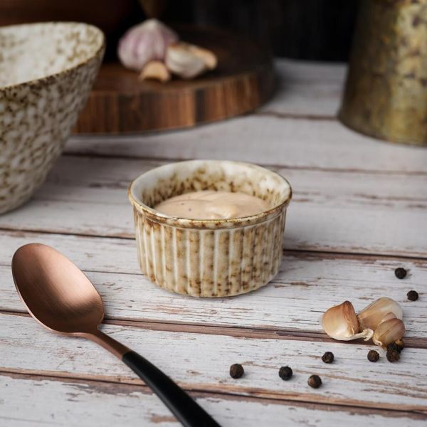 Соусник 90 мл d 7 см h4 см круглый Рамекин Brown Spider Silk P.L. Proff Cuisine [12]