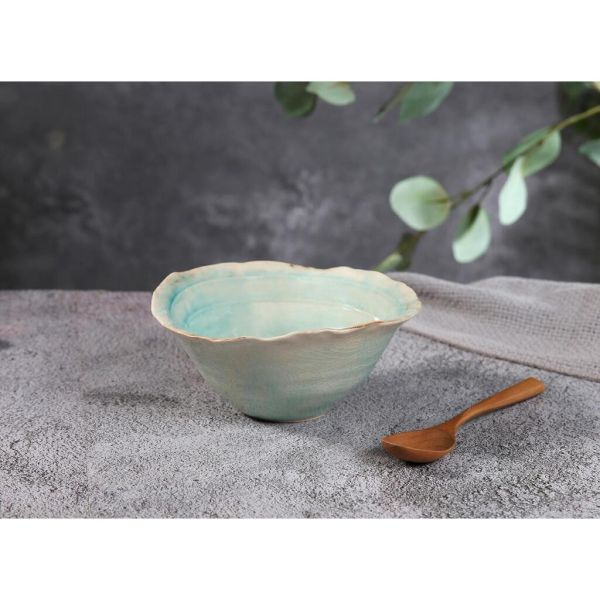 Салатник 450 мл 17*16,5 см h7,5 см Sea Blue Flower Frutti di Mare P.L. [1]