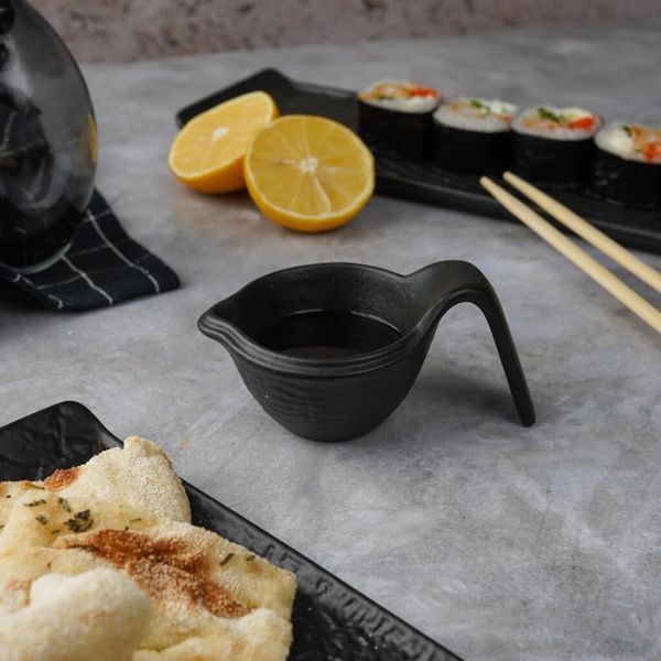 Соусник 50 мл d 10 см h4 см с ручкой Black Raw Wood P.L. Proff Cuisine [12]