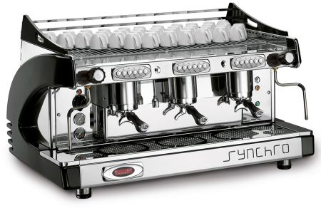 Кофемашина-полуавтомат ROYAL Synchro 3 группы Switch черная (бойлер 21 л)