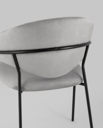 Стул Алексис искусственная замша серый