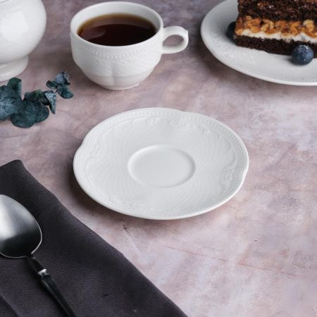 Кофейная пара 100 мл белая d 7,2 см h5,5 см Aristocrat Stackable Noble [6]