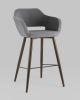 Стул барный Саймон велюр тёмно-серый