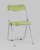 Складной стул Джонни экокожа салатовый каркас металлик