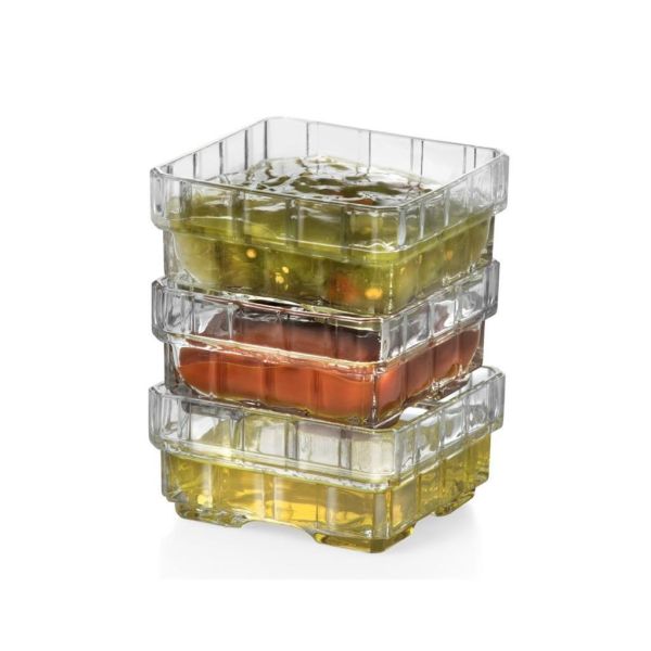 Соусник 120 мл 7,5*7 см h3,5 см хр. стекло прямоуг. Luxion Stack RCR Cristalleria [6]