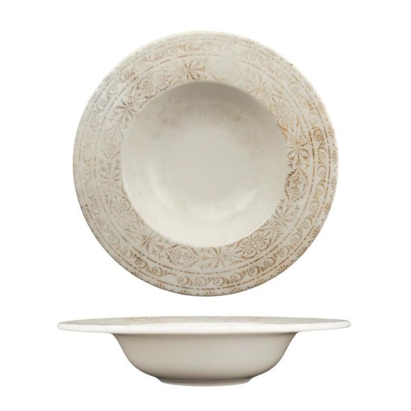 Тарелка глубокая 550 мл d 27 см h6,2 см изогнутый борт для пасты, для супа Antico By Bone [6]